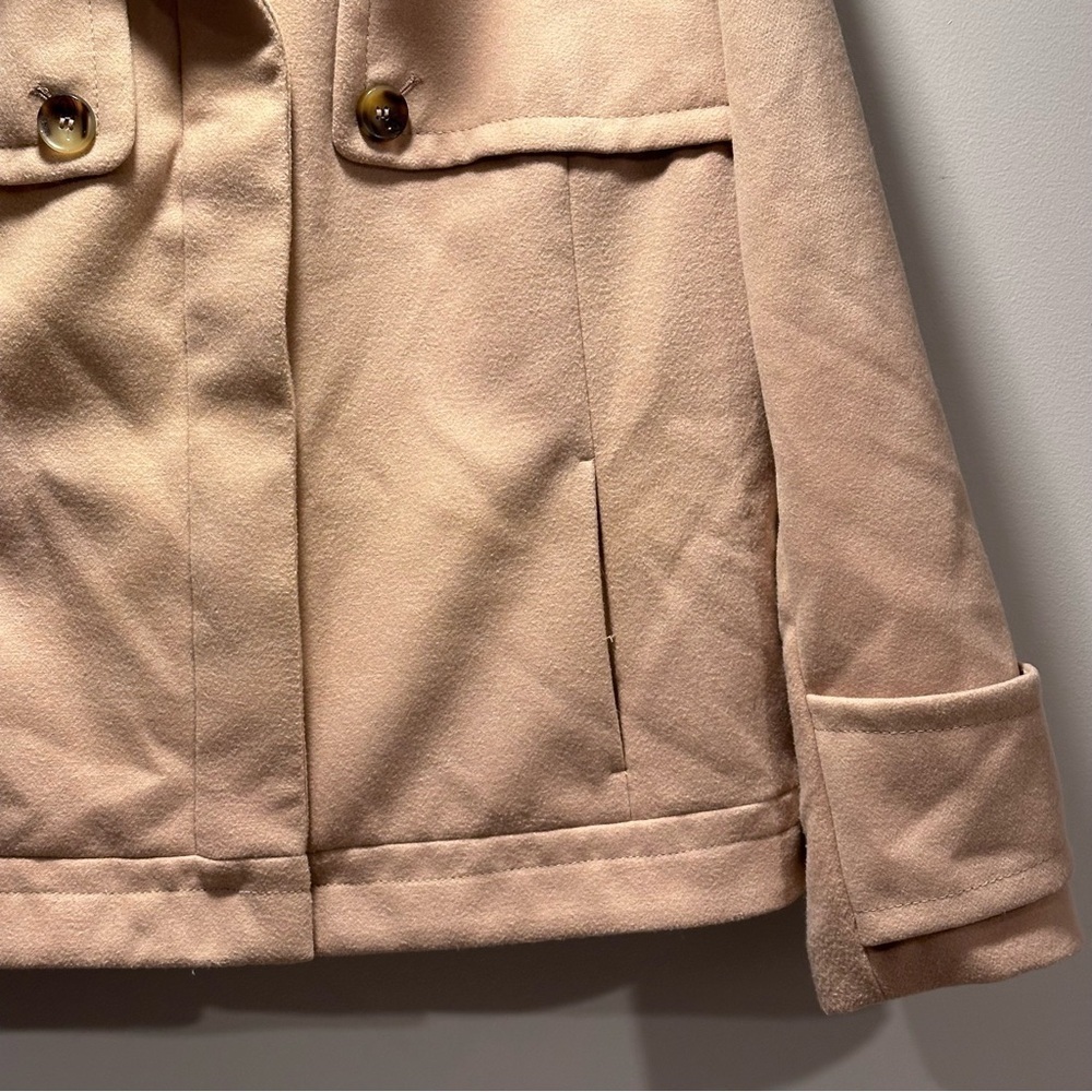 Chico’s Fleece Plush Casey Jacket Arabian Camel Size 3 Large Gold Zipper EUC - Picture 6 of 16